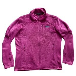 Patagonia Teddy Fleece Jacket Pink Soft Zip Up Outdoor